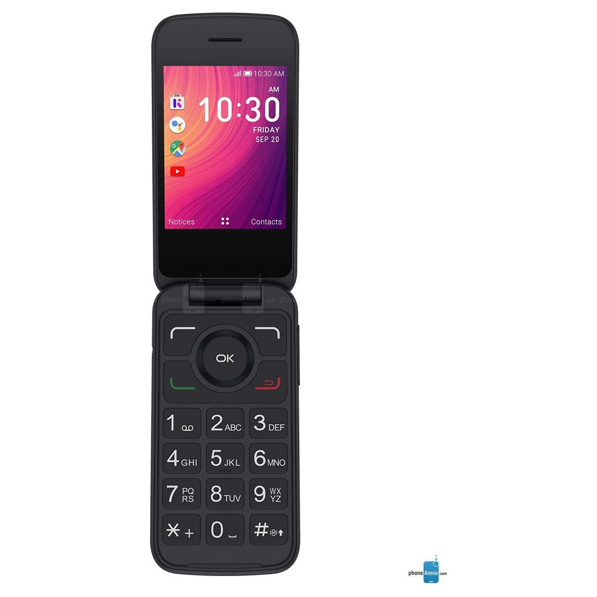 Alcatel Go Flip 3 Black 4GB 4052w (GSM Unlocked) Flip Phone - for Senior Easy Use