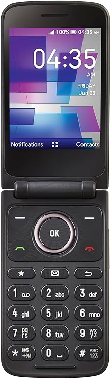 Total by Verizon | TCL FLIP 3 | Locked | Dual Display | Easy to use | 1850mAh Battery | Gray