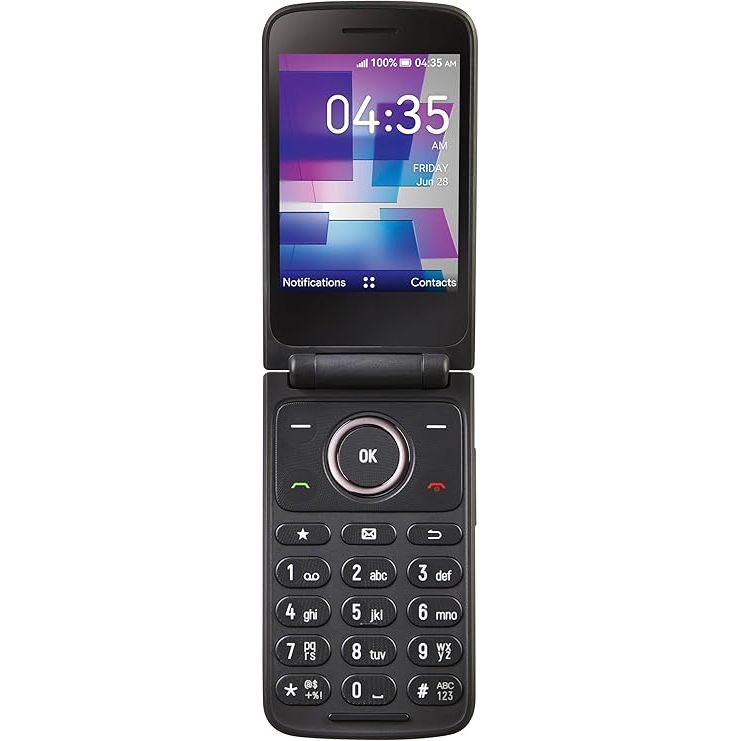 Total by Verizon | TCL FLIP 3 | Locked | Dual Display | Easy to use | 1850mAh Battery | Gray