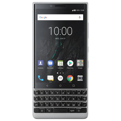 BlackBerry Key2 BBF100-6 64GB 6GB Silver Dual International Smartphone