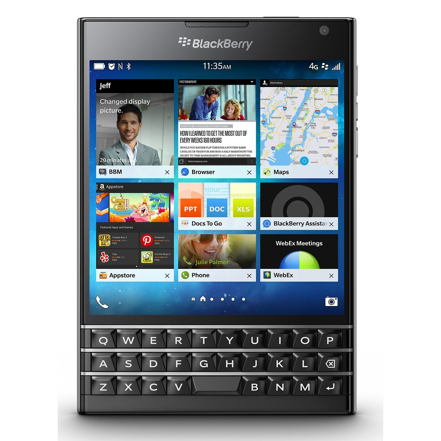 BlackBerry Passport - 32 GB - Silver- Unlocked - GSM