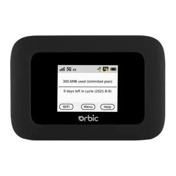 Orbic Speed 5G & 4G UW Mobile Data Hotspot R500L Locked to Verizon Only - Black