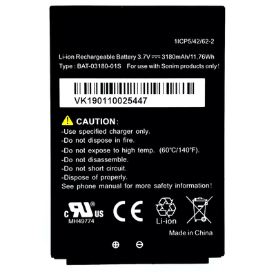 Replacement Battery for Sonim Phones XP5 XP5s 3180mAh