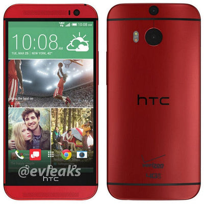 HTC - One (M8) 4G LTE Mobile Cell-Phone - Red (Verizon Unlocked Wireless)