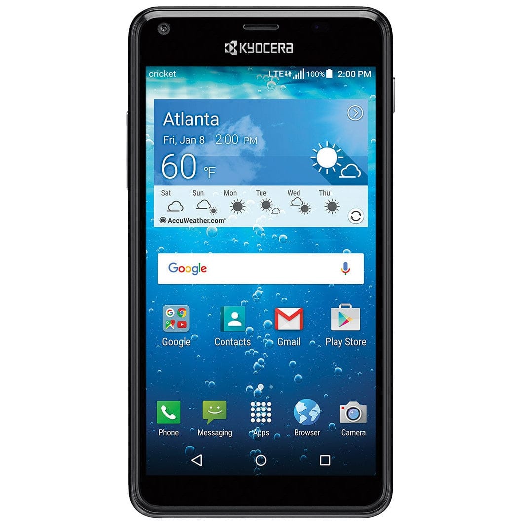 Cricket Wireless - Kyocera Hydro View 4G LTE with 8GB Black