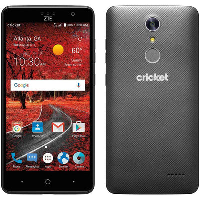 Cricket ZTE Grand x 4 - Dove Gray - Mobile Cell-Phone - Prepaid