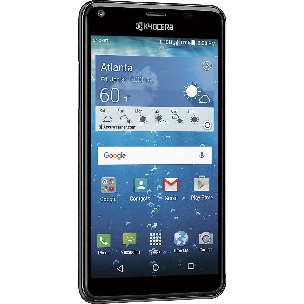 Cricket Wireless - Kyocera Hydro View 4G LTE with 8GB Black