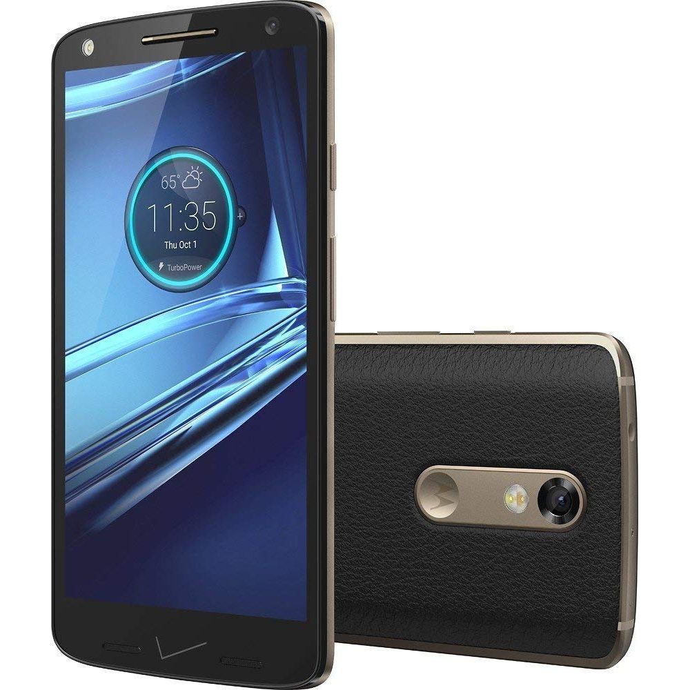 Motorola Droid Turbo 2 32GB in Black-Pebble Leather