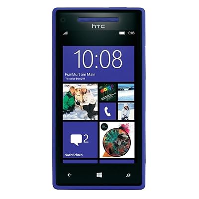 HTC - Windows Cell-Phone 8x 4G 16GB (Unlocked-GSM)  - Blue