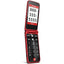 Jitterbug Flip Easy-to-Use Mobile Cell-Phone - Red