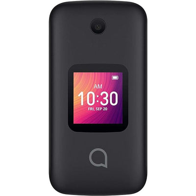 Alcatel Go Flip 3 Black 4GB 4052w (GSM Unlocked) Flip Phone - for Senior Easy Use