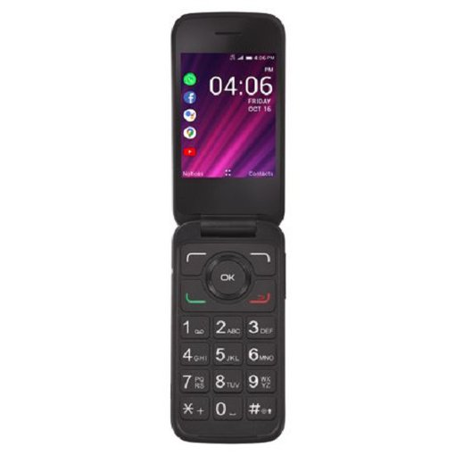 Alcatel TFALA406DCP MyFlip 2, 4GB Black – Prepaid Phone Straight Talk/TracFone