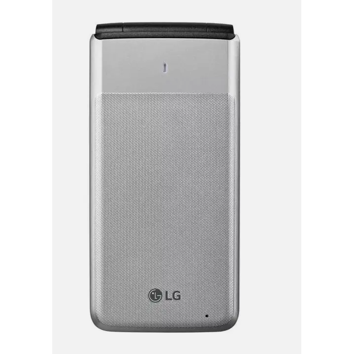 LG Wine LTE 4G VoLTE HD Voice Basic Flip Phone for T-Mobile (UN220)(Silver)