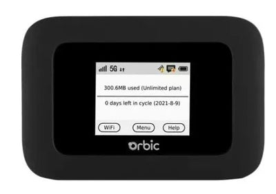 Orbic Speed 5G & 4G UW Mobile Data Hotspot R500L Locked to Verizon Only - Black
