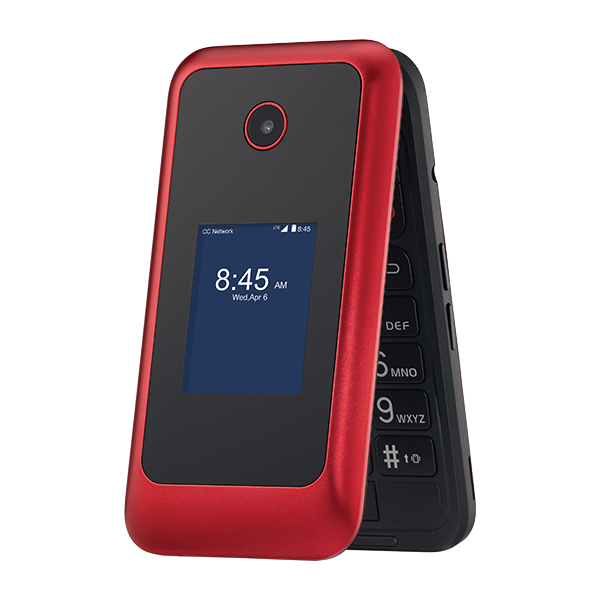 Snap Cell Phone Consumer Cellular Verve Snap (8GB) Flip Phone - Red – cellification