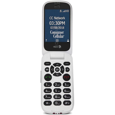 Doro 7050 - 512 MB - White, Burgundy - Unlocked - GSM