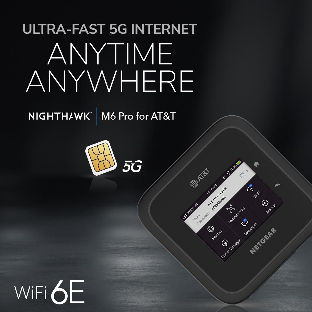 Netgear - Nighthawk 5G Mobile Hotspot - Black (At&T) MR5100