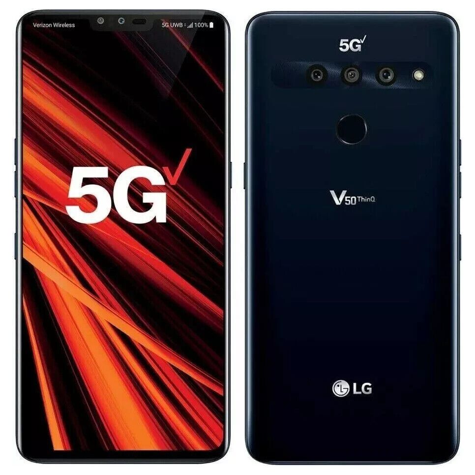 LG V50 ThinQ 5G 128GB LM-V450 5G SmartCell-Phone (Black Verizon Unlock ...