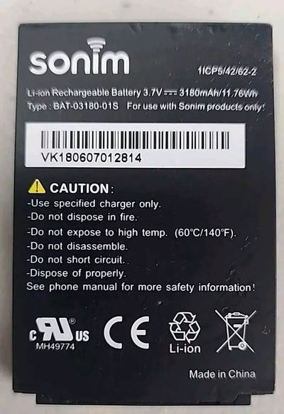 Sonim BAT-03180-01S Battery 3180mAh 3.7V for Sonim XP5, XP5s, XP6