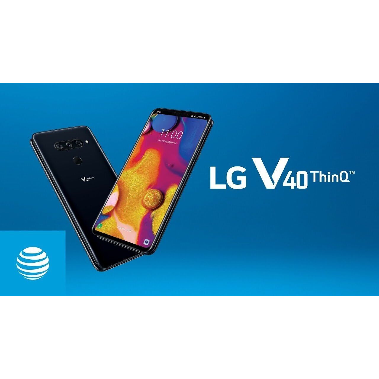 LG V40 ThinQ 64GB SmartCell-Phone (Unlocked, Aurora Black)