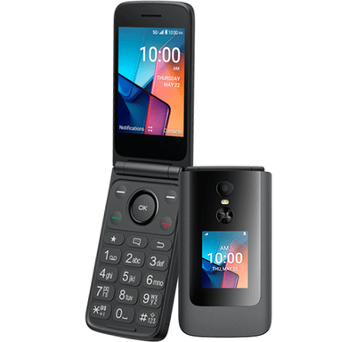 TCL Flip 4 5G - Reliable 5G Flip Phone with Long Battery & Dual Displays