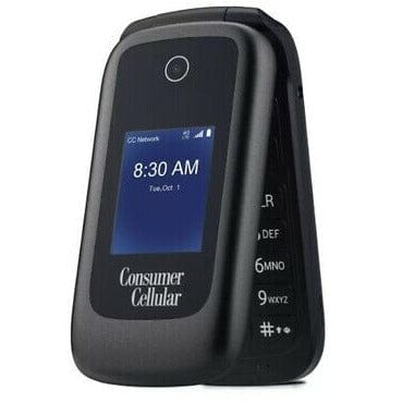 Consumer mobile Postpaid Link Flip Cell-Phone (512MB) - Black