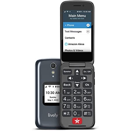 Lively - Jitterbug Flip2 Mobile Cell-Phone for Seniors - Gray