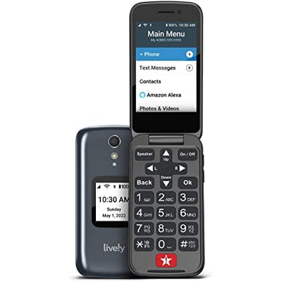 Lively - Jitterbug Flip2 Mobile Cell-Phone for Seniors - Gray
