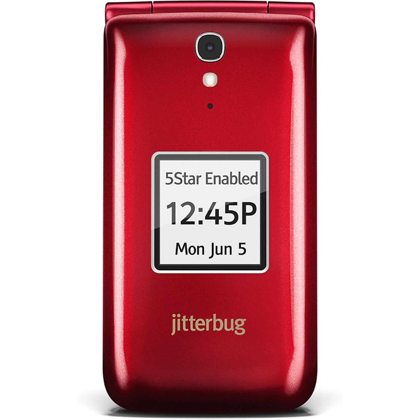 Jitterbug Flip Easy-to-Use Mobile Cell-Phone - Red