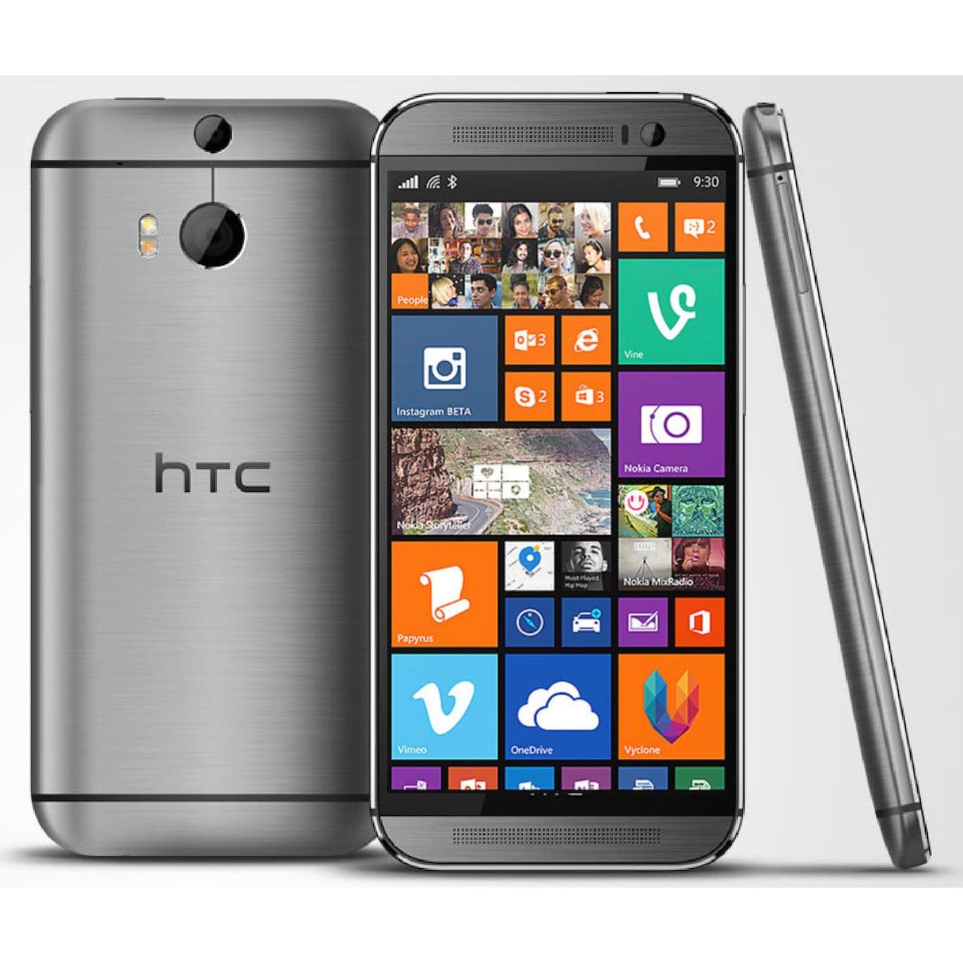 HTC  Unlocked-GSM HTC One (M8) for Windows (Gray) - No Contract