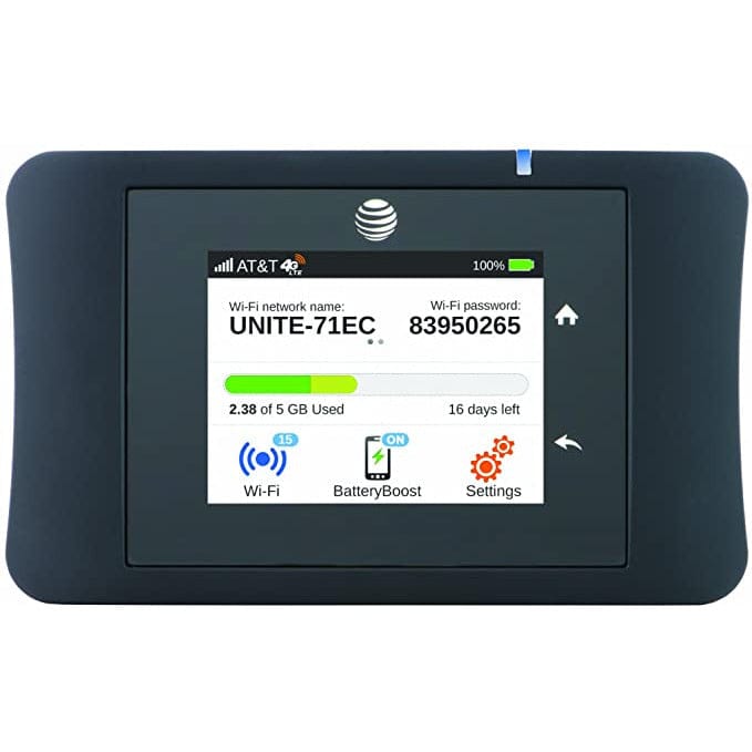 Mobile Hotspot MiFi at Unite Pro Black at&t – cellification