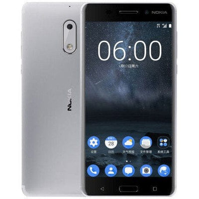 Nokia 6 - Dual-SIM - 64 GB - Silver - Unlocked - GSM