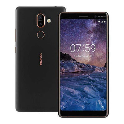 Nokia 7 Plus TA1046 DS 64GB-4GB Unlocked SmartCell-Phone Black PX