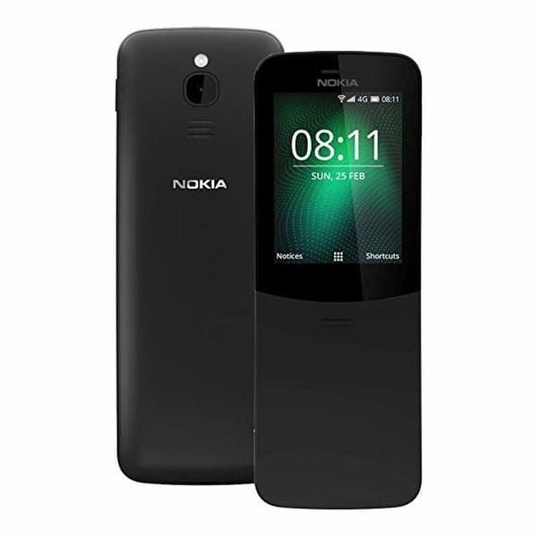 Nokia 8110 4G Dual SIM AT&T Locked KaiOS Cell-Phone - Black (Refurbis