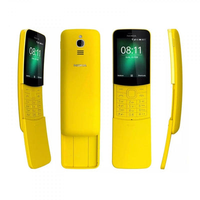 Nokia 8110 4G Duos At&t Locked KaiOS Cell-Phone - Banana Yellow
